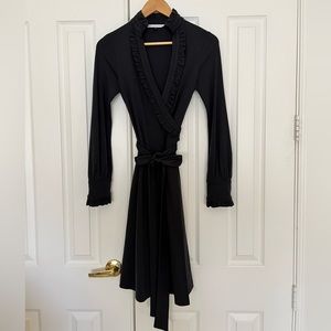 Diane Von Furstenberg wrap dress excellent condition charcoal grey
